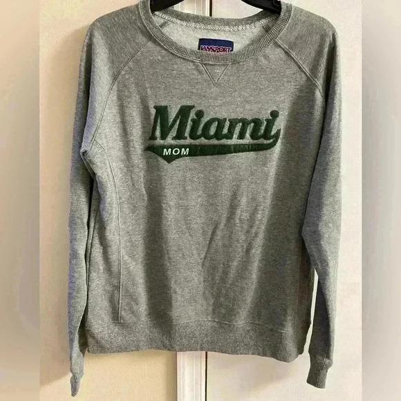 Jansport Tops - Jansport Grey Miami Mom Crewneck Pullover Sweatshirt Medium